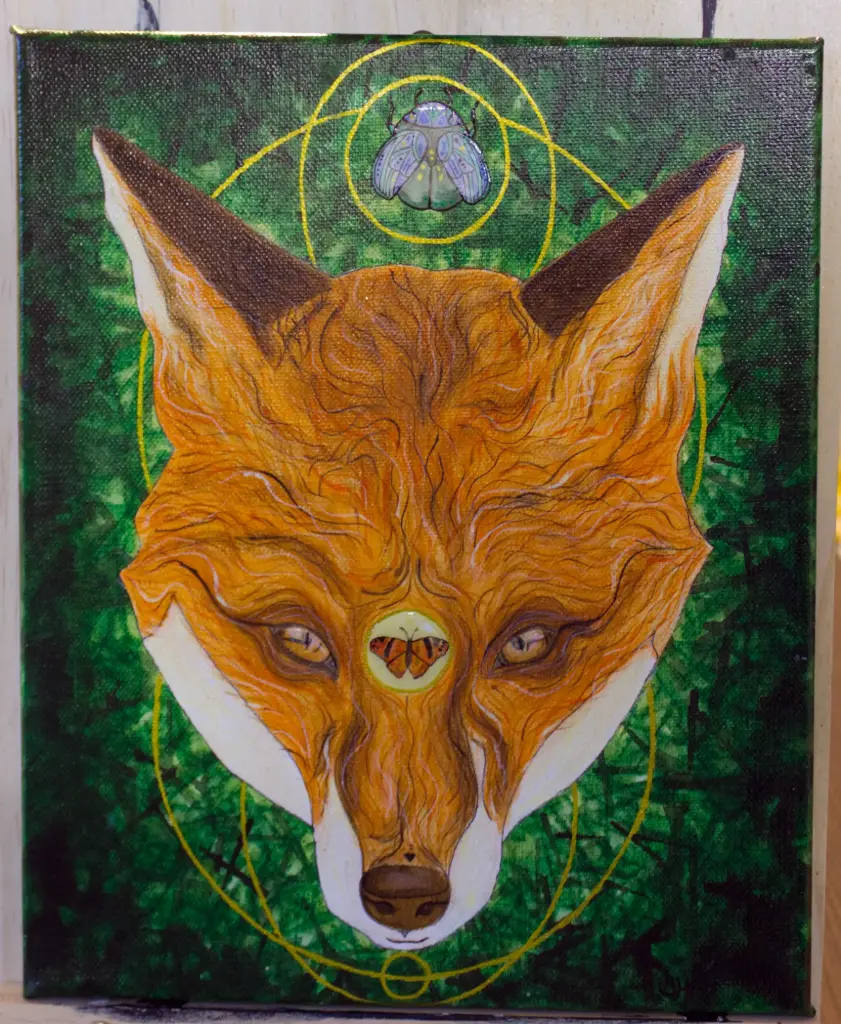 SelinasArt: Fuchs (Unikat mit Resin-Veredelung)