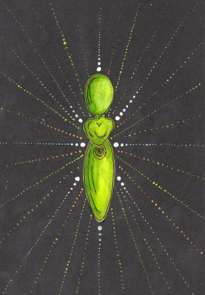 Kunst-Druck "Grüne Urgöttin"